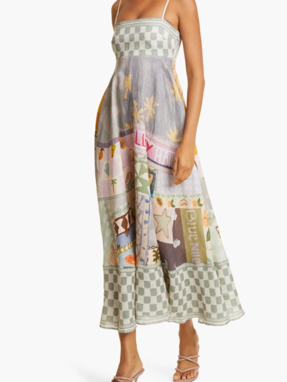 Alemais Emma Gale Dress Patchwork print sundress - US size 6, AU size 10